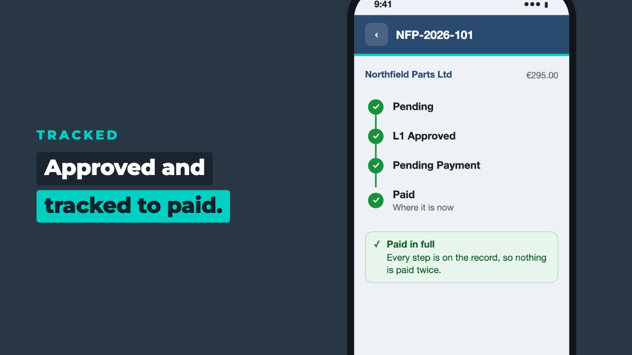 Status timeline from Pending to Paid